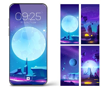 Abstract screen illustrations